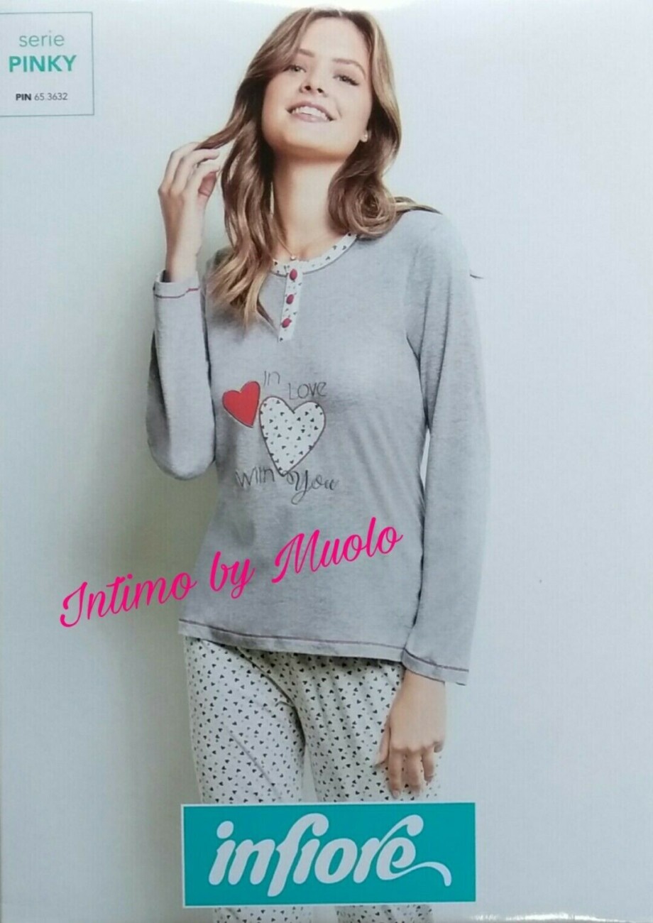 Pigiama Donna Cotone Art. Pinky 3632 Infiore
