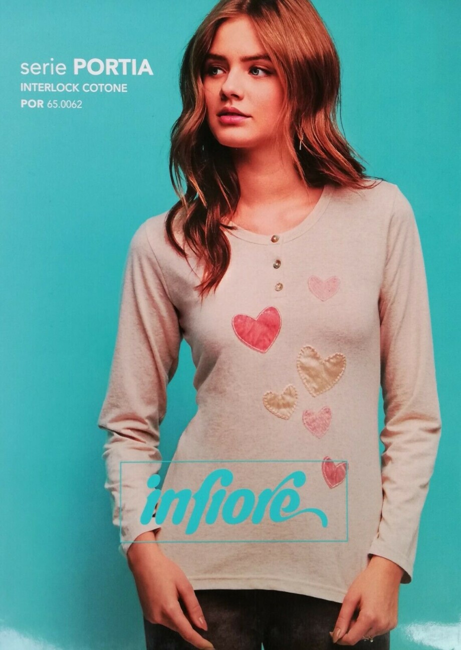 Pigiama Donna Cotone Caldo Infiore Art.0062