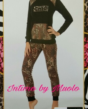 Pigiama Donna Felpa Maculato Art. ID 438 PGL Intimami