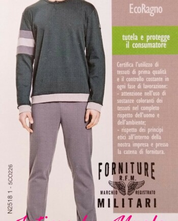 Pigiama Uomo Felpato Art. N25181 Ragno