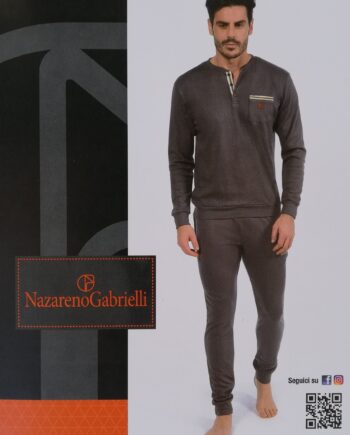 Pigiama Uomo Calibrato Cotone Interlock Nazareno Gabrielli Art. U107EX