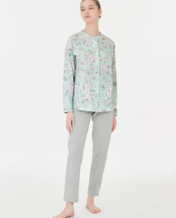 Pigiama Aperto Cotone Donna Ragno Art. DC35N6