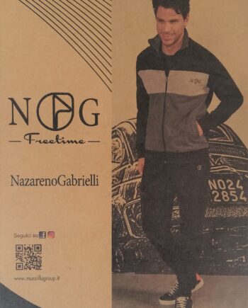 Tuta Zip Uomo Felpata Nazareno Gabrielli Art. SU2019