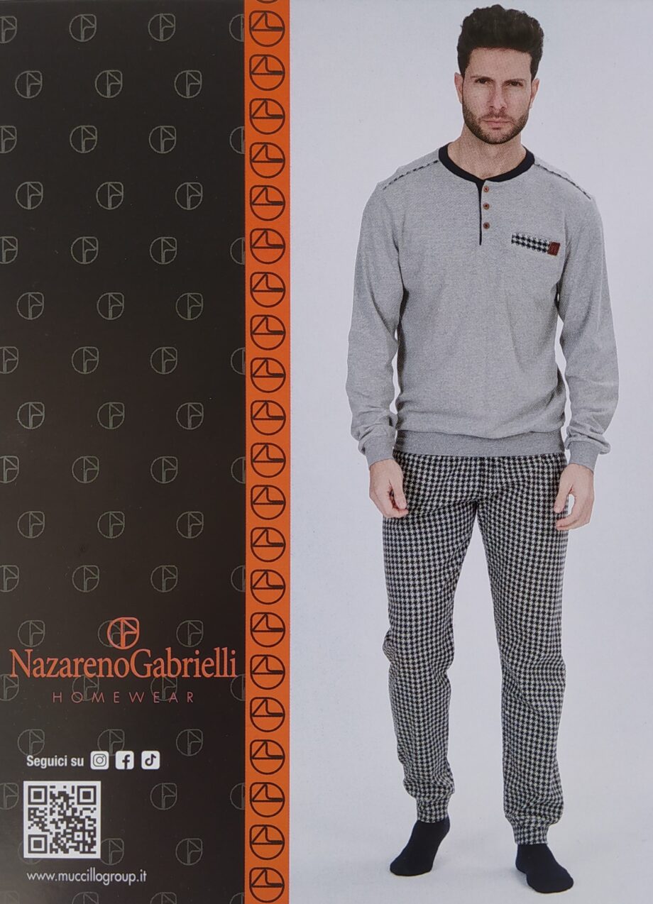 Pigiama Caldo Cotone Uomo Nazareno Gabrielli Art. U3005