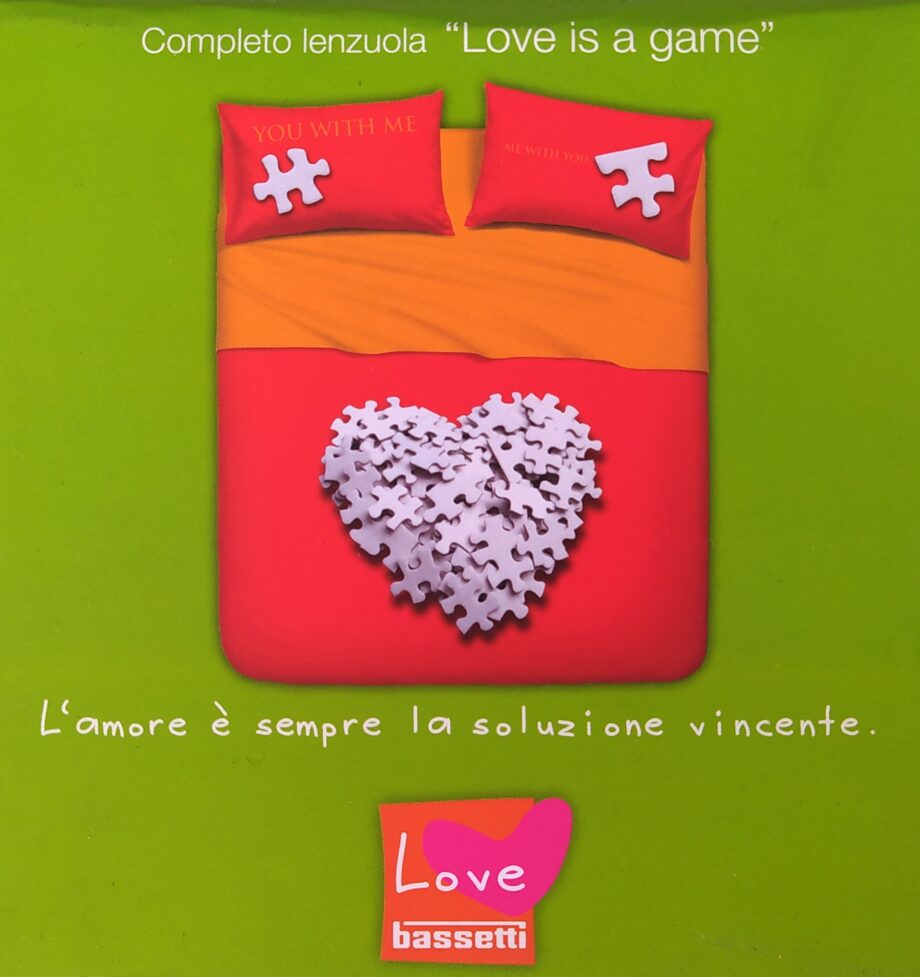 Completo Lenzuolo Singolo Bassetti Love Cotone