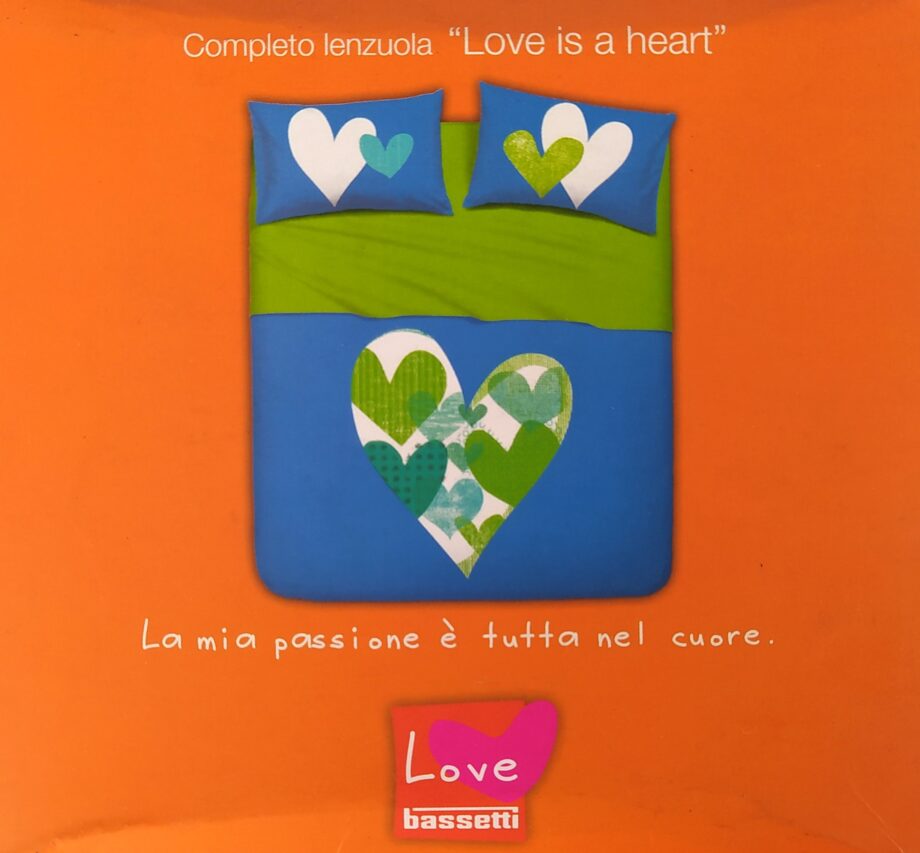 Completo Lenzuolo Singolo Bassetti Love Cotone