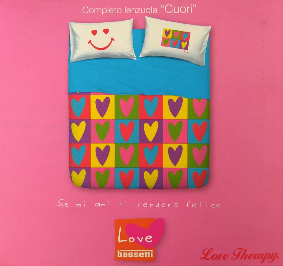 Completo Lenzuolo Singolo Bassetti Love Cotone