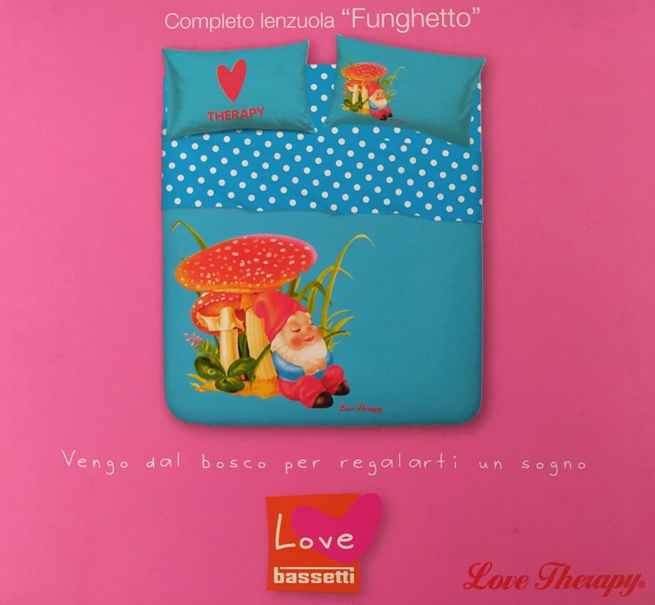 Completo Lenzuolo Singolo Bassetti Love Cotone