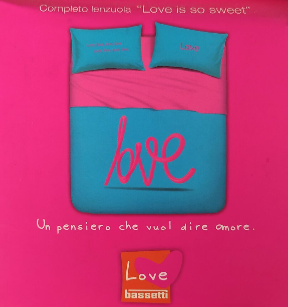 Completo Lenzuolo Singolo Bassetti Love Cotone