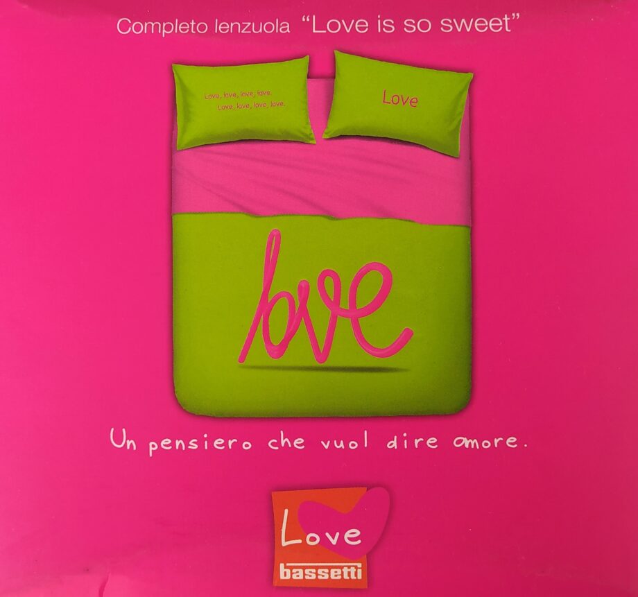 Completo Lenzuolo Singolo Bassetti Love Cotone